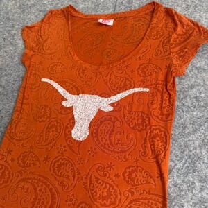 Texas Longhorns Knights Apparel Paisley Burnout T-Shirt Burnt Orange Womens M
